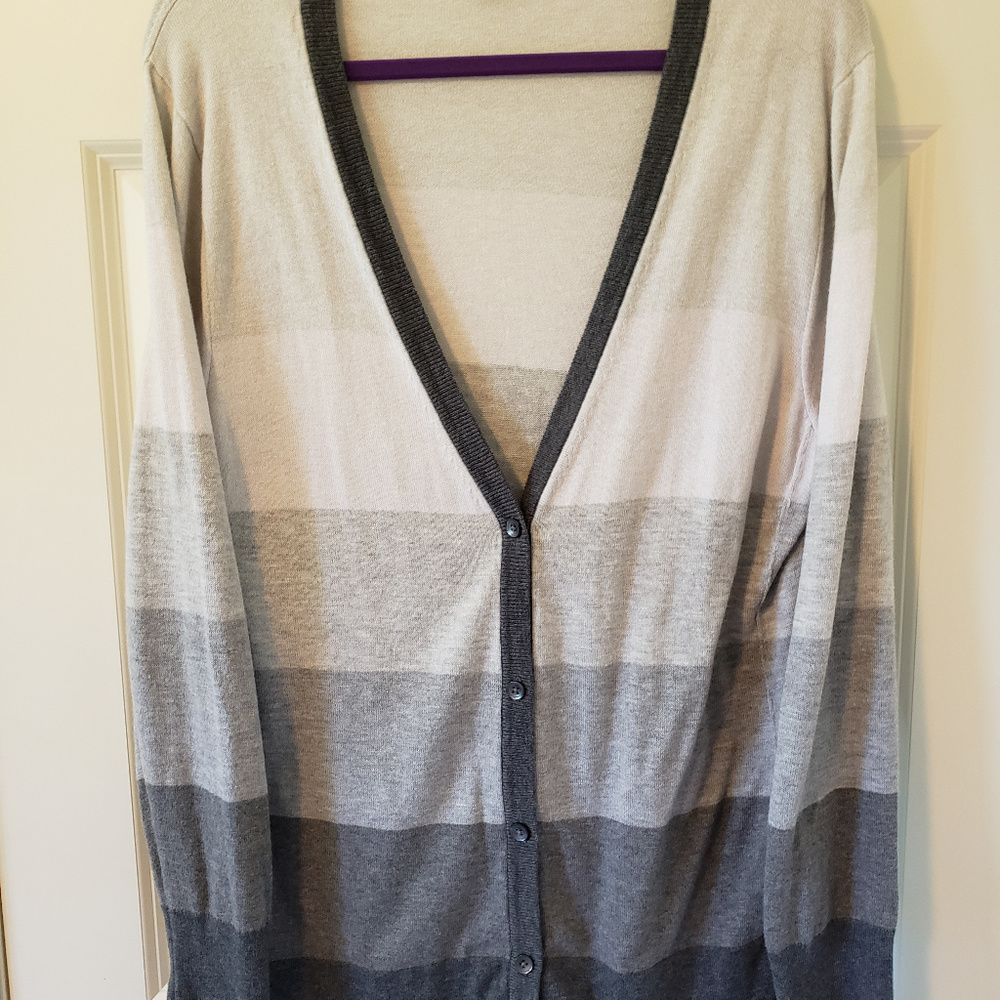 Eddie Bauer Ombre Stripe Cardigan